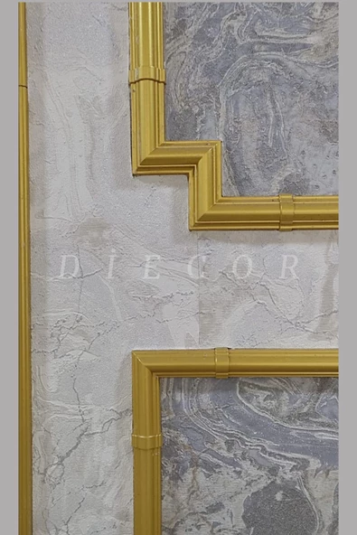 Dekoratif Polimer 3 cm Duvar Çıtası Uyumlu Köşe Motifi - Resim 2