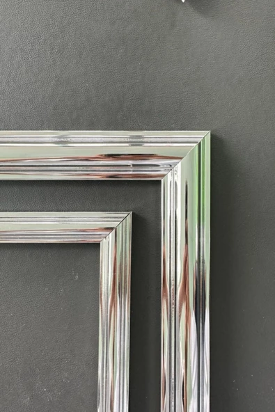 Dekoratif Boyanabilir Polistren 1 adet Gümüş 4 cm Duvar Çıtası - 5