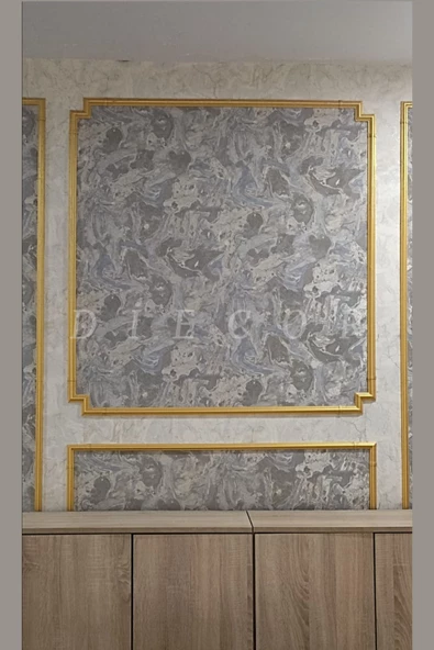 Dekoratif Boyanabilir Polimer 2,5 cm Duvar Çıtası Uyumlu Köşe Motifi - 2