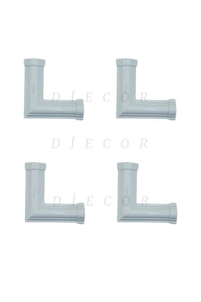 Dekoratif Boyanabilir Polimer 2,5 cm Duvar Çıtası Uyumlu Köşe Motifi - 2