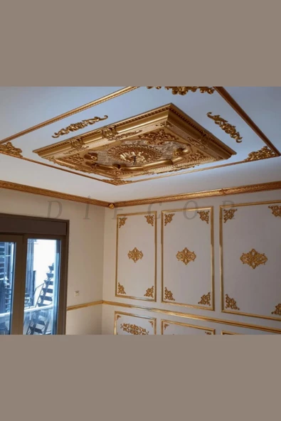 Dekoratif Polimer 40 cm Avize Göbeği - Resim 4