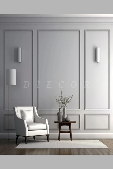 Dekoratif Boyanabilir Montaja Hazır 2.5cm Duvar Çıtası Kolay Uygulanır Ustalık Gerekmez DIY