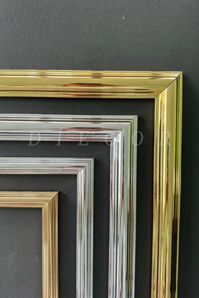 Dekoratif Polistren 20 Adet 2,5 cm Düz Gümüş Duvar Çıtası - Resim 5