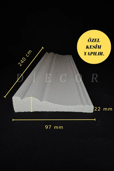 Dekoratif Boyanabilir 1 Adet 9 cm  Polistren Duvar Çıtası
