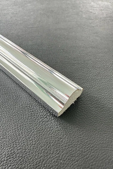 Dekoratif Boyanabilir Polistren 1 adet Gümüş 2,5 cm Duvar Çıtası - 3