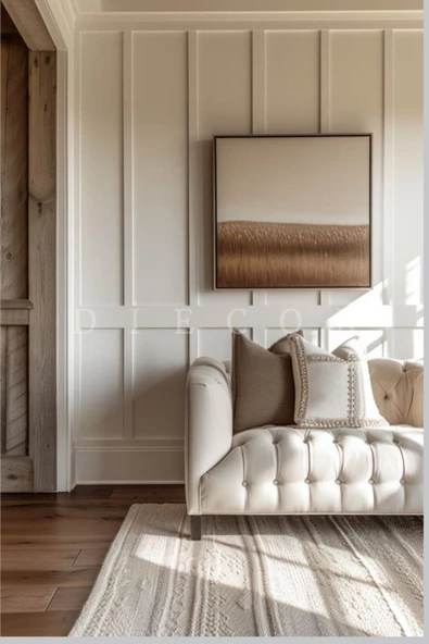 Dekoratif Boyanabilir 1 Adet 3 cm Düz Polistren Duvar Çıtası - 2