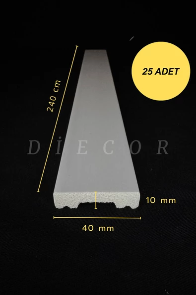 Dekoratif Boyanabilir 25 Adet 4 Cm  Polistren Duvar Çıtası
