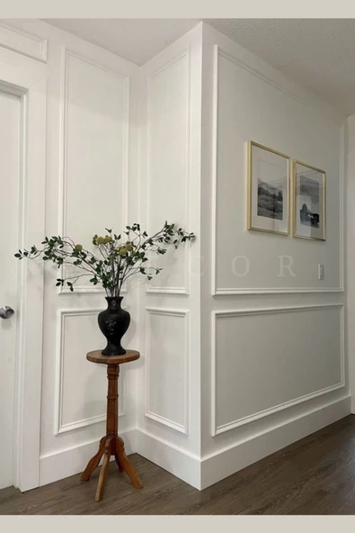 Dekoratif Boyanabilir 20 Adet 4 cm Polistren Duvar Çıtası - 2