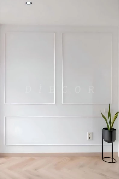 Dekoratif Boyanabilir Montaja Hazır 2.5cm Duvar Çıtası Kolay Uygulanır Gönyeli Kesilmiş