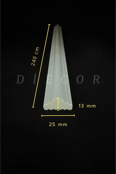 Dekoratif Boyanabilir Montaja Hazır 2.5cm Duvar Çıtası Kolay Uygulanır Gönyeli Kesilmiş - Resim 4
