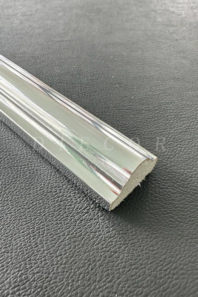 Dekoratif Polistren 5 Adet 2,5 cm Gümüş Duvar Çıtası - 3