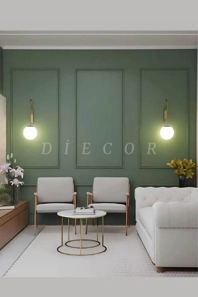 Dekoratif Boyanabilir Montaja Hazır 2.5cm Duvar Çıtası Kolay Uygulanır Ustalık Gerekmez DIY - 4