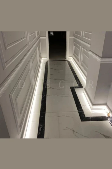 Dekoratif Boyanabilir 25 Adet 11,5 Cm Led Döşenebilen Polistren Süpürgelik - Resim 2