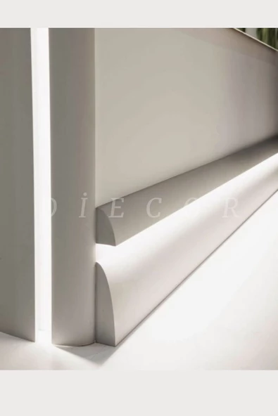 Dekoratif Boyanabilir 5 Adet 11,5 Cm Led Döşenebilen Polistren Süpürgelik - 5