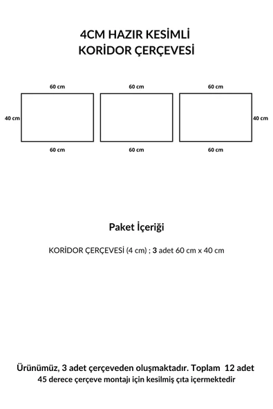 Dekoratif Boyanabilir Antre ve Koridor Çerçevesi - 2