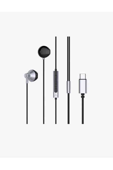 NETAVANTAJ Gnp USB-C Kablolu Kulak İçi Kapsül Apple Tipi Kulaklık Gri