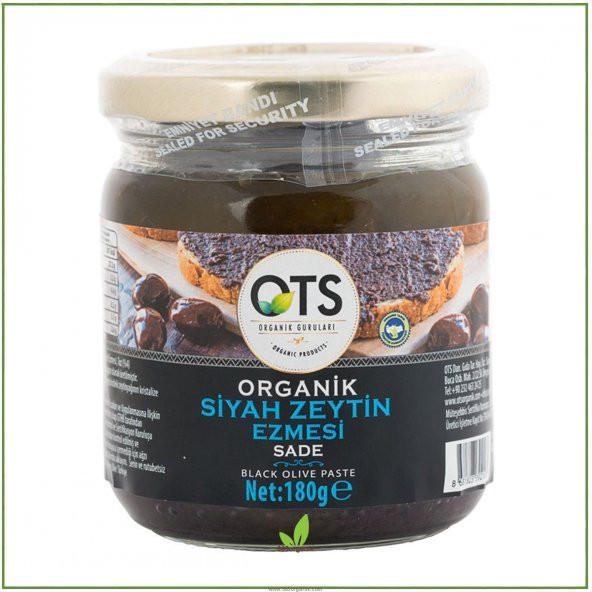 OTS Organik Siyah Zeytin Ezmesi 180 Gr