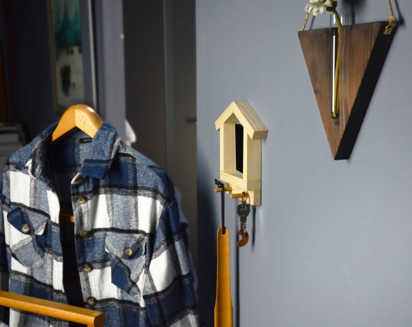 Ahşap Anahtar Askısı-Dekoratif Duvar Anahtarlığı - 2