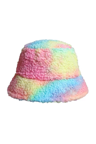 NETAVANTAJ Sıcacık Polar Balıkçı Model Gökkuşağı Şapka