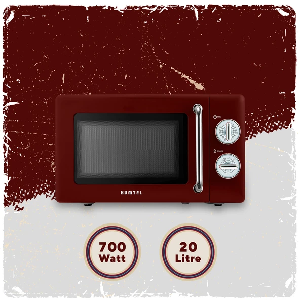 Kumtel Kırmızı Retro Mikrodalga Fırın 20L HM-08 - 2