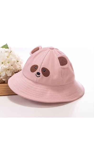 NETAVANTAJ Panda Figürlü Balıkçı Şapka Unisex Pembe