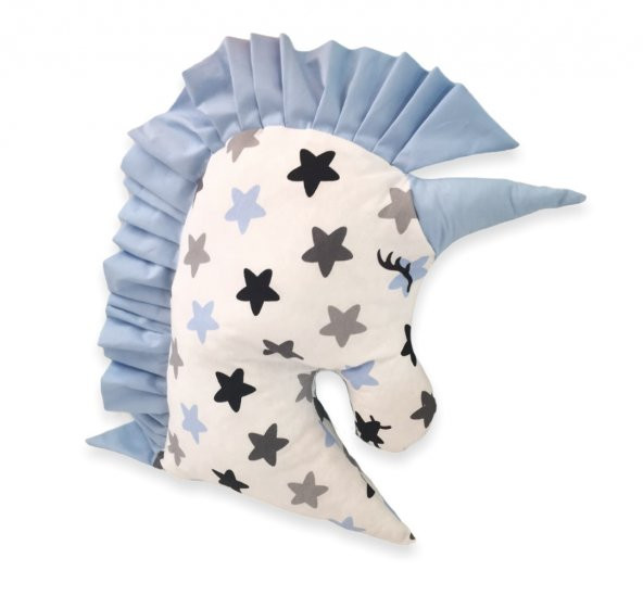 Bebek Özel Bebek/Çocuk Unicorn Yastık Uyku Arkadaşı Süs yastığı Mavi