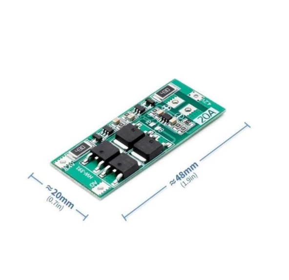 2S 20A 8.4V BMS Koruma Kartı Lityum Batarya 18650 Li-ion Lipo Protection Module - Resim 2