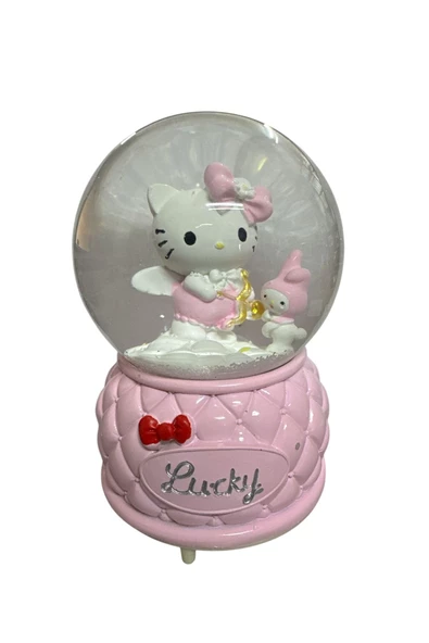 NETAVANTAJ Hello Kitty My Melody Müzikli Işıklı Püskürtmeli Büyük Boy Kar Küresi