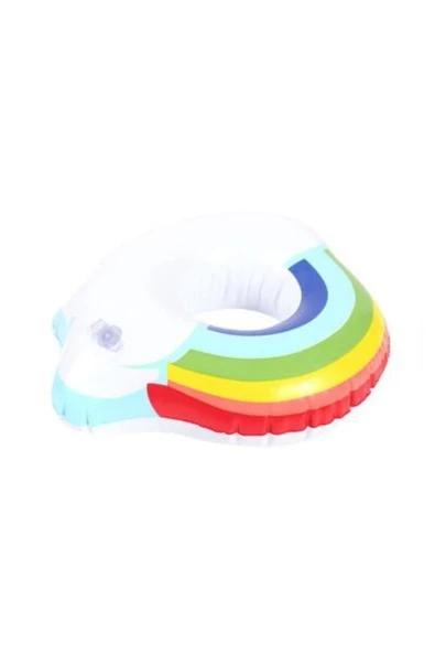 NETAVANTAJ Gökkuşağı Desenli Havuz Deniz Şişme Bardak Tutucu Float Ba