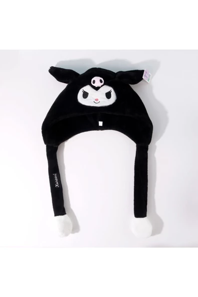 NETAVANTAJ Kawaii Kuromi Sevimli Işıklı Hareketli Kulaklı Şapka