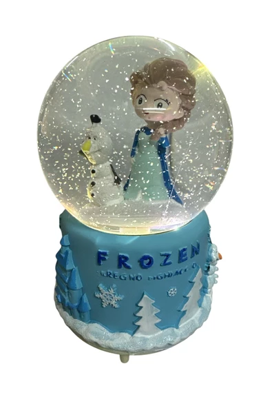NETAVANTAJ Frozen Olaf Müzikli Işıklı Püskürtmeli Büyük Boy Kar Küresi - 2