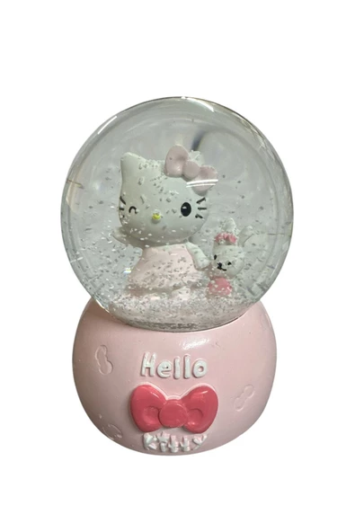 NETAVANTAJ Hello Kitty Ve Ayıcık Müzikli Işıklı Büyük Boy Kar Küresi
