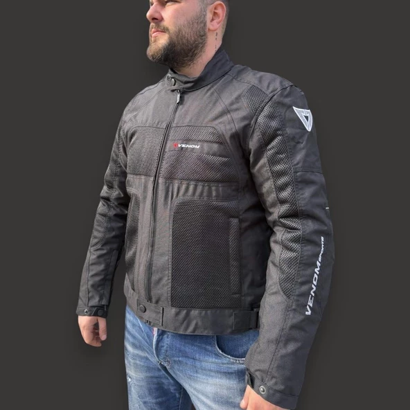 VENOM DYNAMIC 4 MEVSİM MOTOSİKLET MONTU SİYAH - Resim 2