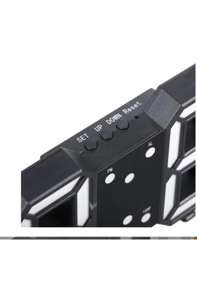 NETAVANTAJ 3d Led Dijital Alarm Termometre Takvim Özellikli Masa Duvar Saati Turuncu - 2