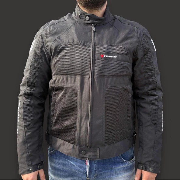VENOM DYNAMIC 4 MEVSİM MOTOSİKLET MONTU SİYAH - Resim 4
