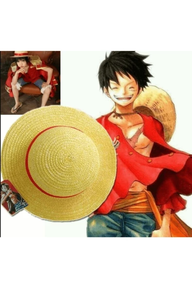 NETAVANTAJ One Piece Cosplay - Luffy Hasır Şapkası