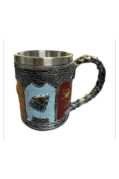 NETAVANTAJ Winter İs Coming At Kurt Game Of Thrones Figürlü Çelik Kupa - 2
