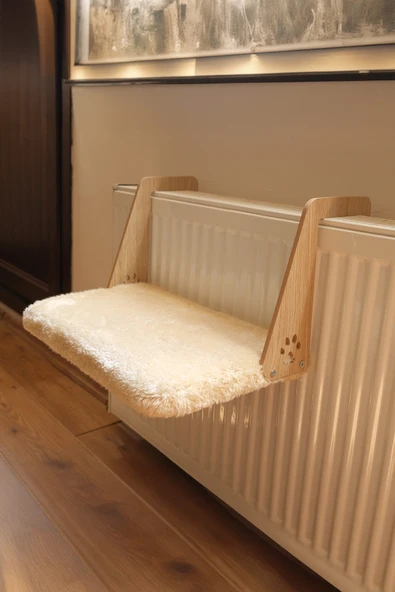 Peluş Kalorifer Petek Radyatör Yatağı Kedi Geniş Kedi-Köpek Kalorifer Yatağı, Hediye Paspas - 8