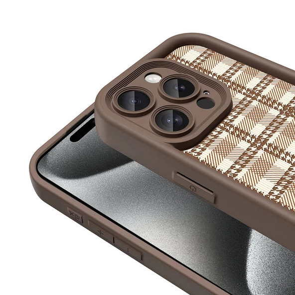 Apple iPhone 15 Pro Max Kılıf Baskılı Kamera Korumalı Mat Klas Kapak - 5