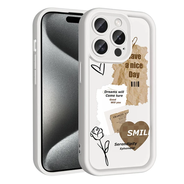 Apple iPhone 14 Pro Kılıf Baskılı Kamera Korumalı Mat Klas Kapak - 2