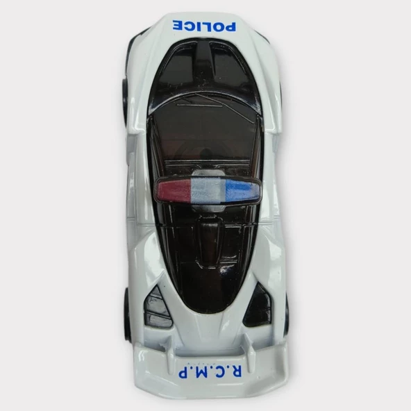 Metal Mini Polis Arabası  8 cm - Polis - 4 - 4