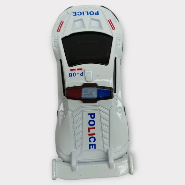 Metal Mini Polis Arabası  8 cm - Polis - 3 - Resim 4