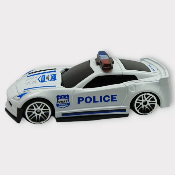 Metal Mini Polis Arabası  8 cm - Polis - 1 - 2