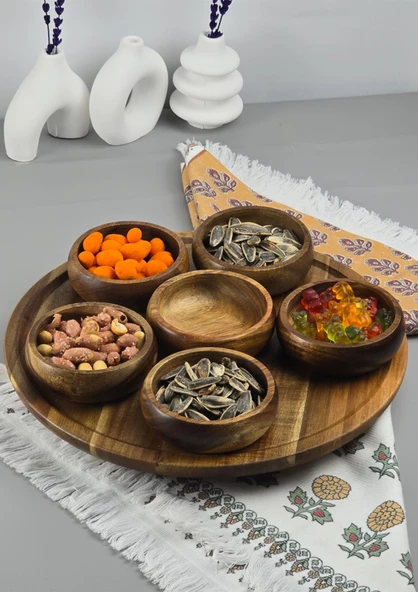 Akasya Sunumluk - Döner Stantlı Makyaj Organizeri - Pasta Sunumluğu, Kavanoz Standı - 30 CM - 5