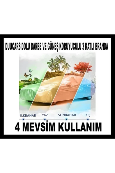 DUUCARS 3 Katlı Dolu Darbe Koruyucu TOYOTA COROLLA Araba Brandası oto branda araba çadırı - 7
