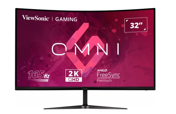 ViewSonic 31.5" VA VX3218C-2K 1MS 165HZ HDMI-DP KAVISLI GAMING MONİTÖR 2560X1440