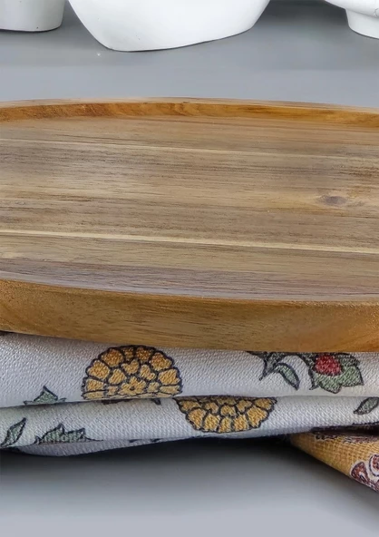 Akasya Sunumluk - Döner Stantlı Makyaj Organizeri - Pasta Sunumluğu, Kavanoz Standı - 30 CM - 3