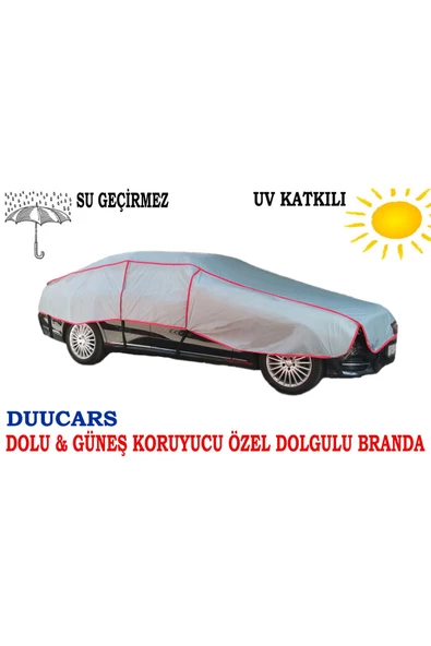 DUUCARS 3 Katlı 5.00 Mt Dolu Darbe & Güneş Koruyucu Özel Dolgulu Oto Branda - 4