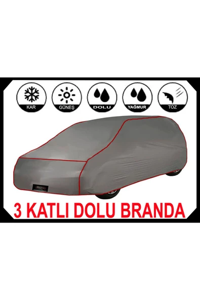 DUUCARS 3 Katlı Dolu Darbe Koruyucu AUDİ QSPORTBACK Araba Brandası oto branda araba çadırı