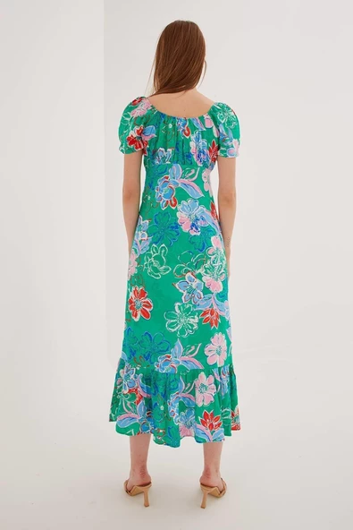 FASHION FRIENDS KADIN KALP YAKA DESENLİ ELBİSE 23Y-ELB0555K1 - 3